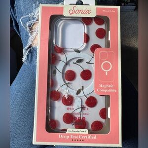 Glitter Cherry iPhone 15 Pro Case